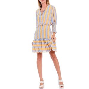 Sachin & Babi Deanna Stripe Cuff Sleeve Dress